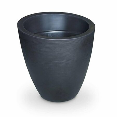 LAWNITATOR 30 in. Modesto Round Planter - Black LA3077055